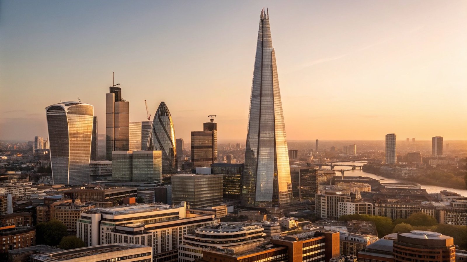 London commercial property skyline including The Shard and City of London financial district offices